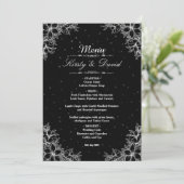 Menu Mariage Floral Orné Blanc (Debout devant)