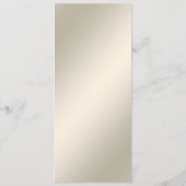 Menu Mariage Floral Orné Or (Dos)