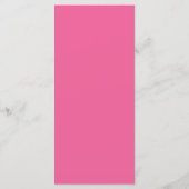 Menu Mariage Floral Papillon Rose Profond de Printemps (Dos)