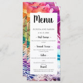 Menu Mariage Floral Paradise (Devant / Derrière)