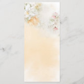 Menu Mariage floral Pastel jaune et rose (Dos)