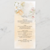 Menu Mariage floral Pastel jaune et rose (Devant)
