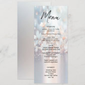 Menu Mariage Floral Pêche Blanche (Devant / Derrière)