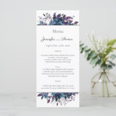 Menu Mariage Floral Poinsettia | Moody Blue (Debout devant)