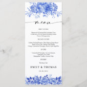 Menu Mariage Floral Porcelain Floral (Devant)
