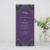 Menu Mariage floral pourpre (Debout devant)