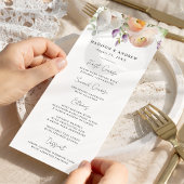 Menu Mariage Floral Printanier Délicat