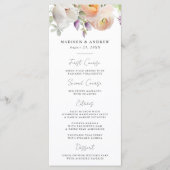 Menu Mariage Floral Printanier Délicat (Devant)