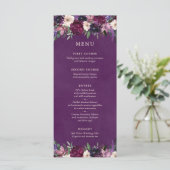Menu Mariage Floral Purple d'aubergine (Debout devant)