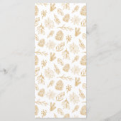 Menu Mariage Floral Red Gold (Dos)