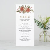 Menu Mariage Floral Red Gold (Debout devant)