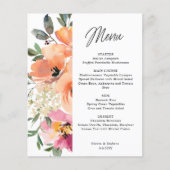 Menu Mariage Floral Ressort Budget (Devant)
