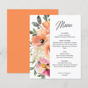 Menu Mariage Floral Ressort Budget