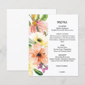 Menu Mariage Floral Ressort Budget (Devant / Derrière)