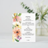 Menu Mariage Floral Ressort Budget (Debout devant)