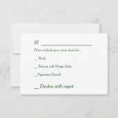 Menu Mariage floral Rose Blush RSVP (Dos)