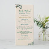 Menu Mariage Floral Rose et Sauge (Debout devant)