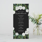 Menu Mariage floral rose noire et blanche (Debout devant)