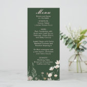 Menu Mariage Floral Rose Sauge Printemps Fleur Sauvage (Debout devant)
