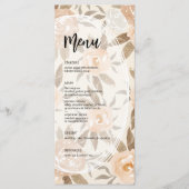 Menu Mariage floral rustique (Devant)