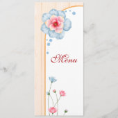 Menu Mariage floral rustique (Devant)