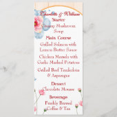Menu Mariage floral rustique (Dos)