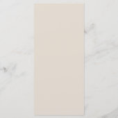 Menu Mariage floral rustique d'automne (Dos)