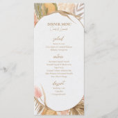 Menu Mariage floral rustique Earthy (Devant)
