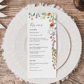 Menu Mariage floral Secret Garden