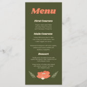 Menu Mariage floral simple (Devant)