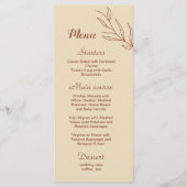 Menu Mariage floral simple en terre cuite (Devant)