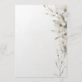 Menu Mariage floral simple et élégant (Dos)