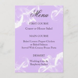 Menu Mariage floral simple Tiger Lily
