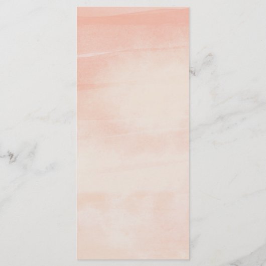 Menu Mariage floral Tangerine (Dos)