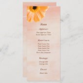 Menu Mariage floral Tangerine (Devant / Derrière)