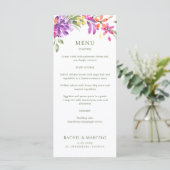 Menu Mariage floral tropical lumineux (Debout devant)