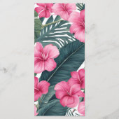 Menu Mariage floral Tropical Pink (Dos)