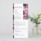 Menu Mariage floral Tropical Pink (Debout devant)