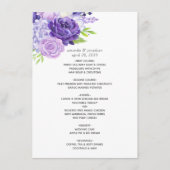 Menu Mariage floral ultra violet (Devant)