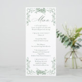 Menu Mariage floral vert de la Renaissance (Debout devant)