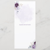 Menu Mariage floral vibrant (Dos)