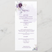 Menu Mariage floral vibrant (Devant)
