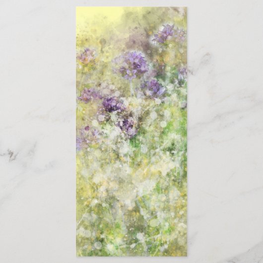 Menu Mariage floral violet élégant (Dos)
