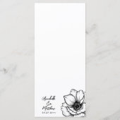 Menu Mariage floral Whimsical (Dos)