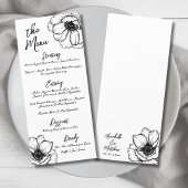 Menu Mariage floral Whimsical