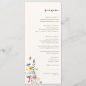 Menu Mariage floral Wild Meadow (Devant)