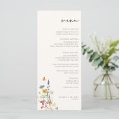 Menu Mariage floral Wild Meadow (Debout devant)
