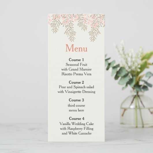 menu mariage floraux d'ivoire (Debout devant)
