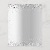 Menu mariage floraux roses argentés (Dos)