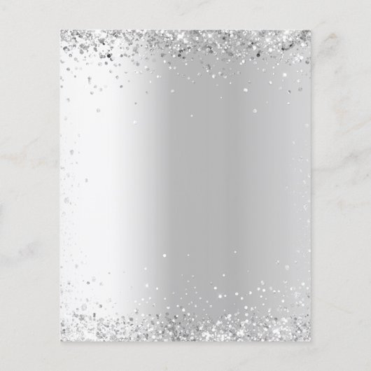 Menu mariage floraux roses argentés (Dos)